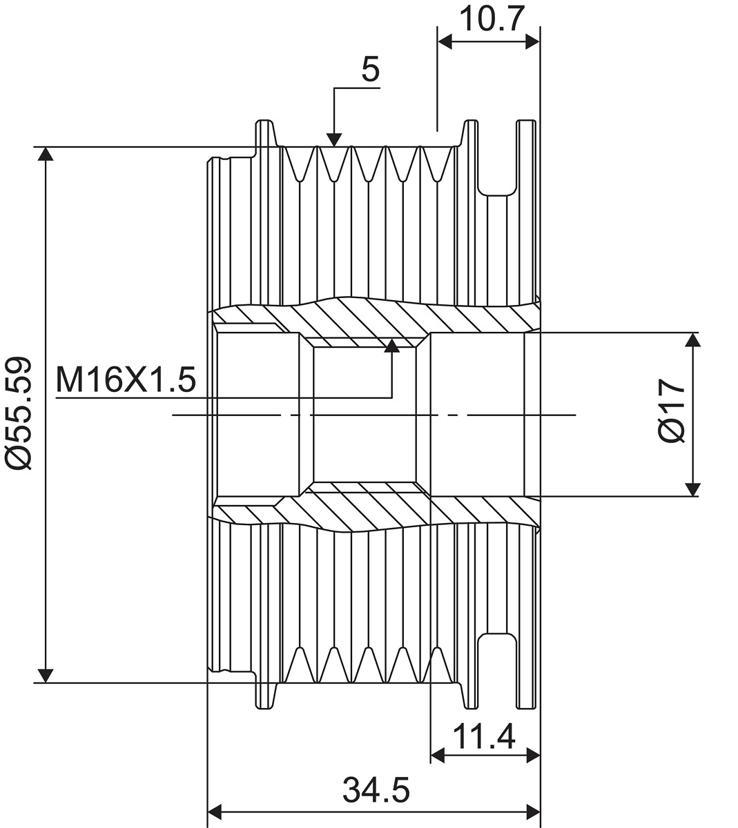 DISPOSITIVO RUOTA LIBERA ALTERNATORE